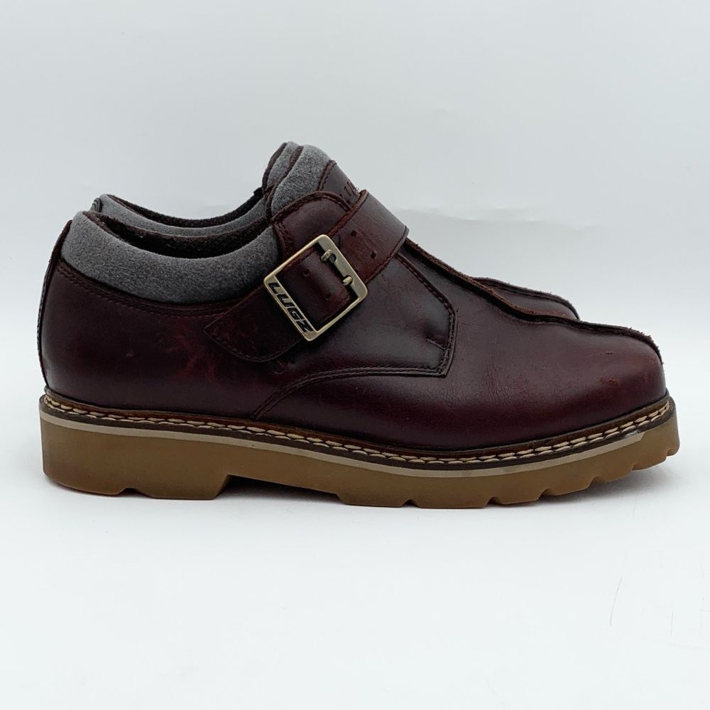 Lugz Men’s Brown Leather Buckle Shoes Made in USA Size EU 43 Y2K workwear